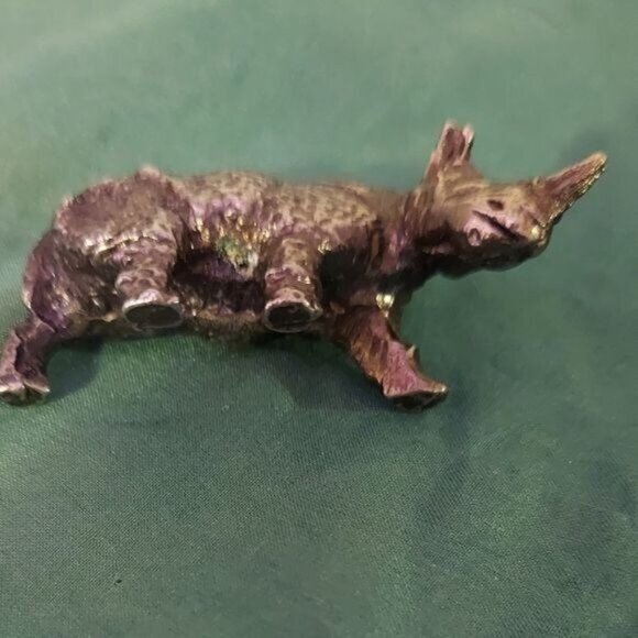 Duratex Rhinoceros Vintage Charm Pendant - Picture 14 of 15